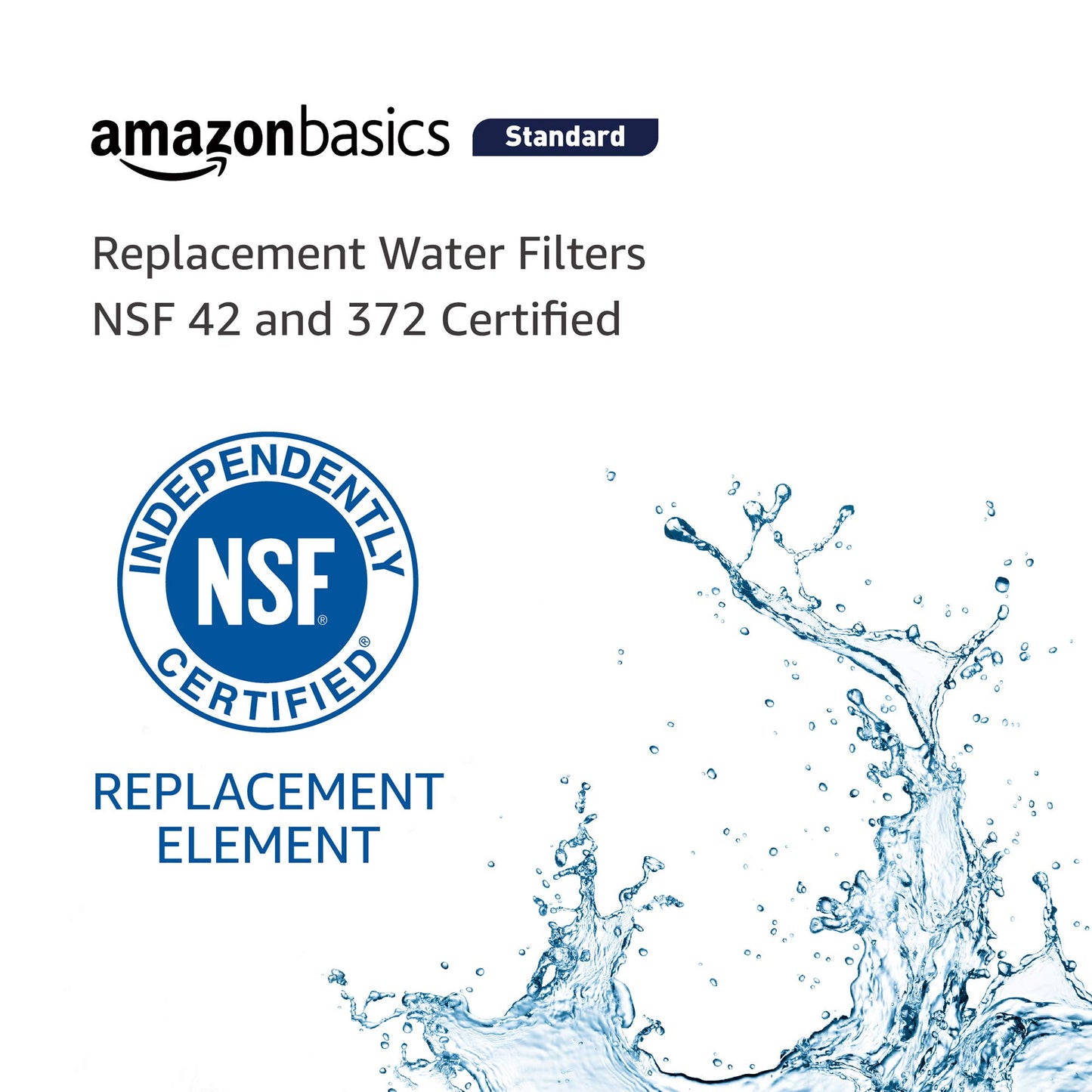 Amazon Basics Replacement Samsung DA97-17376B, HAF-QIN/EXP Refrigerator Water Filter, 3-Pack, Standard Filtration