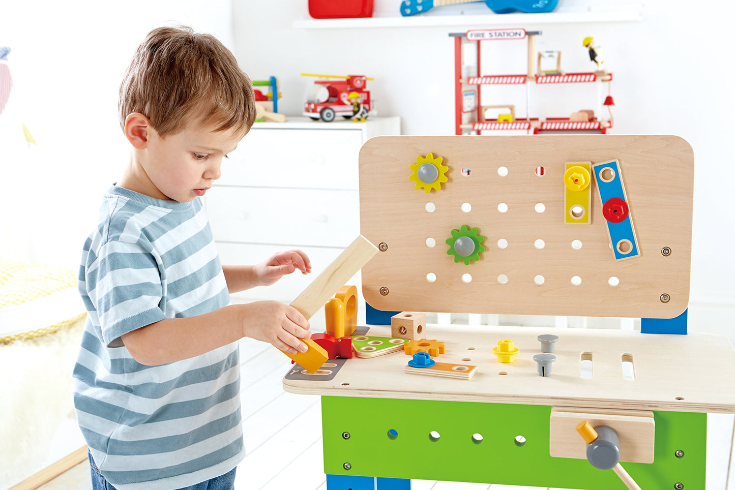 Hape Wooden Toolbench Pretend Play Builder Set