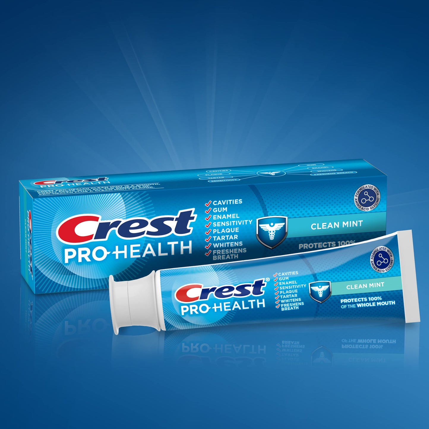 Crest Pro-Health Clean Mint Toothpaste, 4.3oz (Pack of 12)