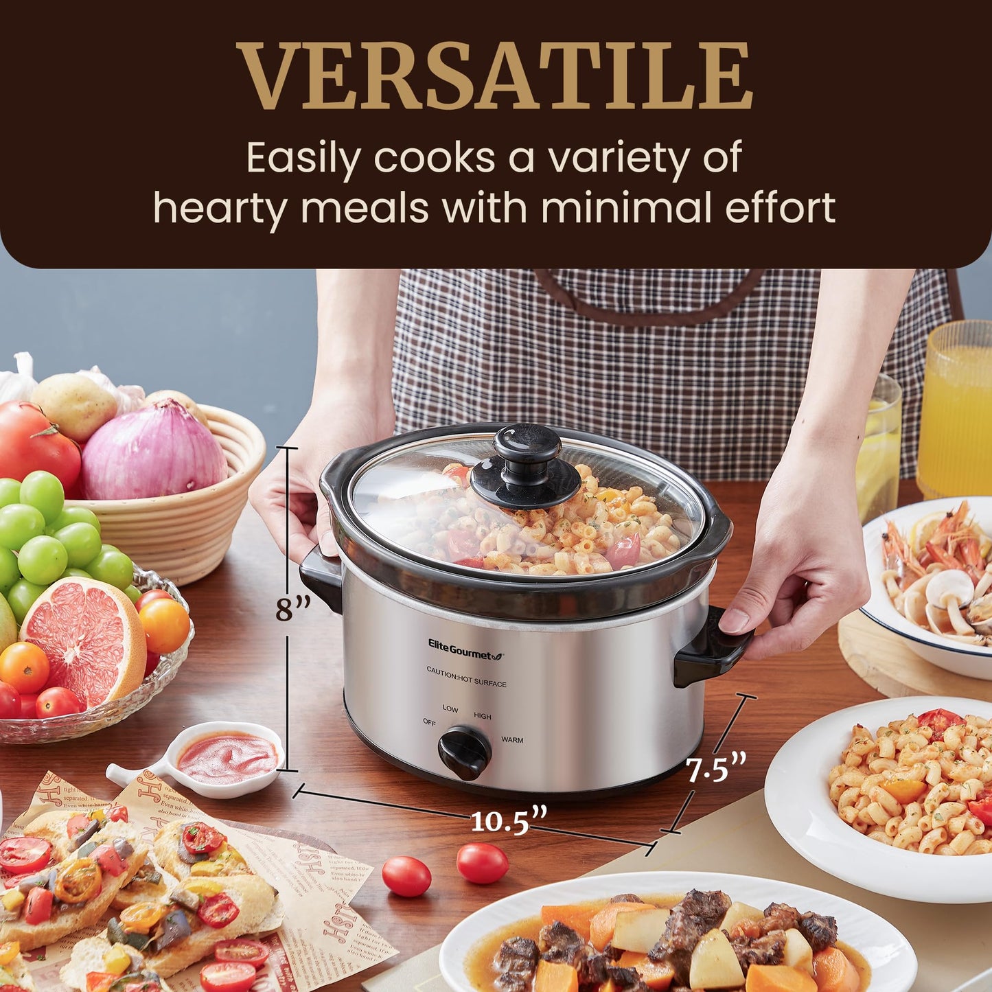 2 Quart Elite Gourmet Electric Slow Cooker