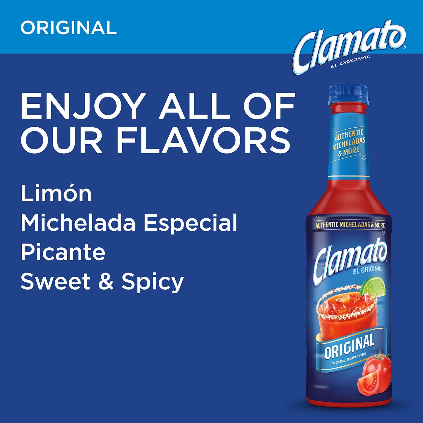 Clamato Original Tomato Cocktail Mixer, 1L Pack of 6