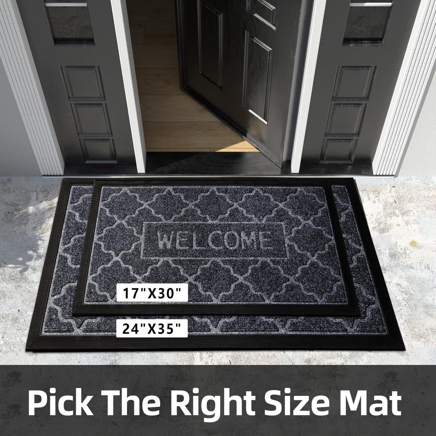 Heavy Duty Non-Slip Outdoor Welcome Mat 30"x17"