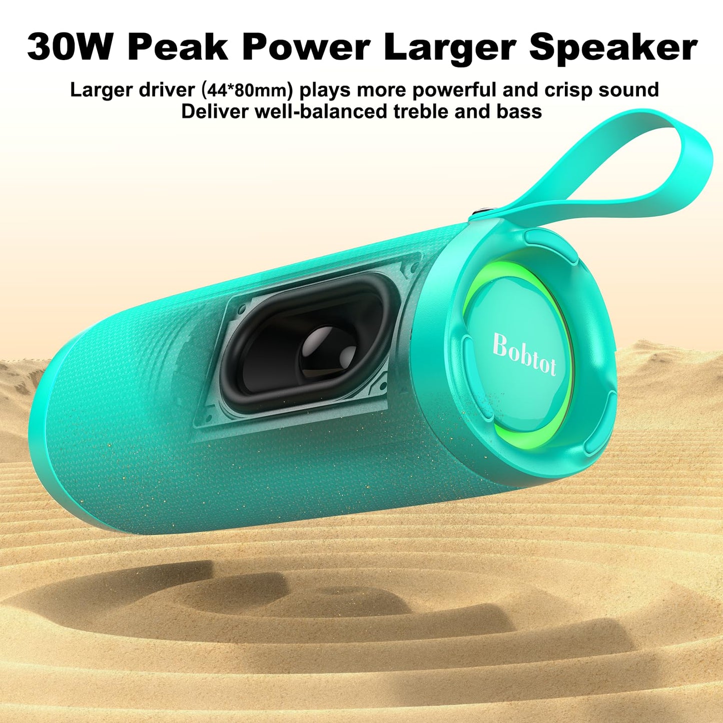 Portable Bluetooth Speaker with 15W Loud Sound