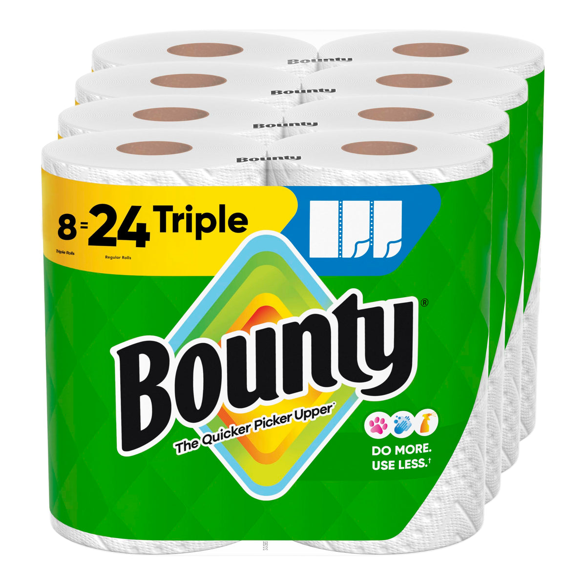 8 Triple Roll Bounty Select-A-Size Paper Towels