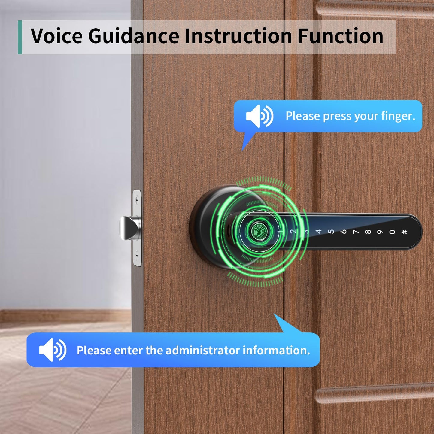 IRONZON Biometric Fingerprint Door Lock with Keypad