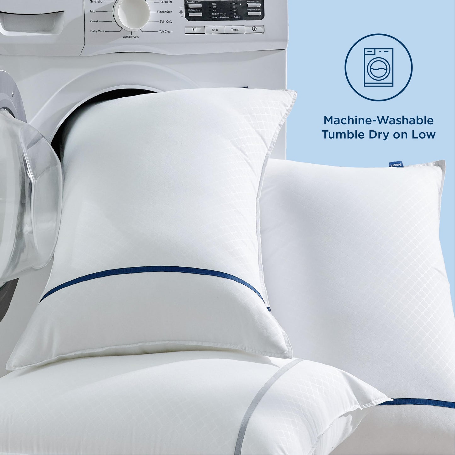 Bedsure Hotel Pillows King Size Set of 2 - Luxury King Pillows 2 Pack, Fluffy Twin Bed Pillows for Sleeping with Breathable Cover Soft & Supportive Pillows for Side, Back or Stomach Sleepers