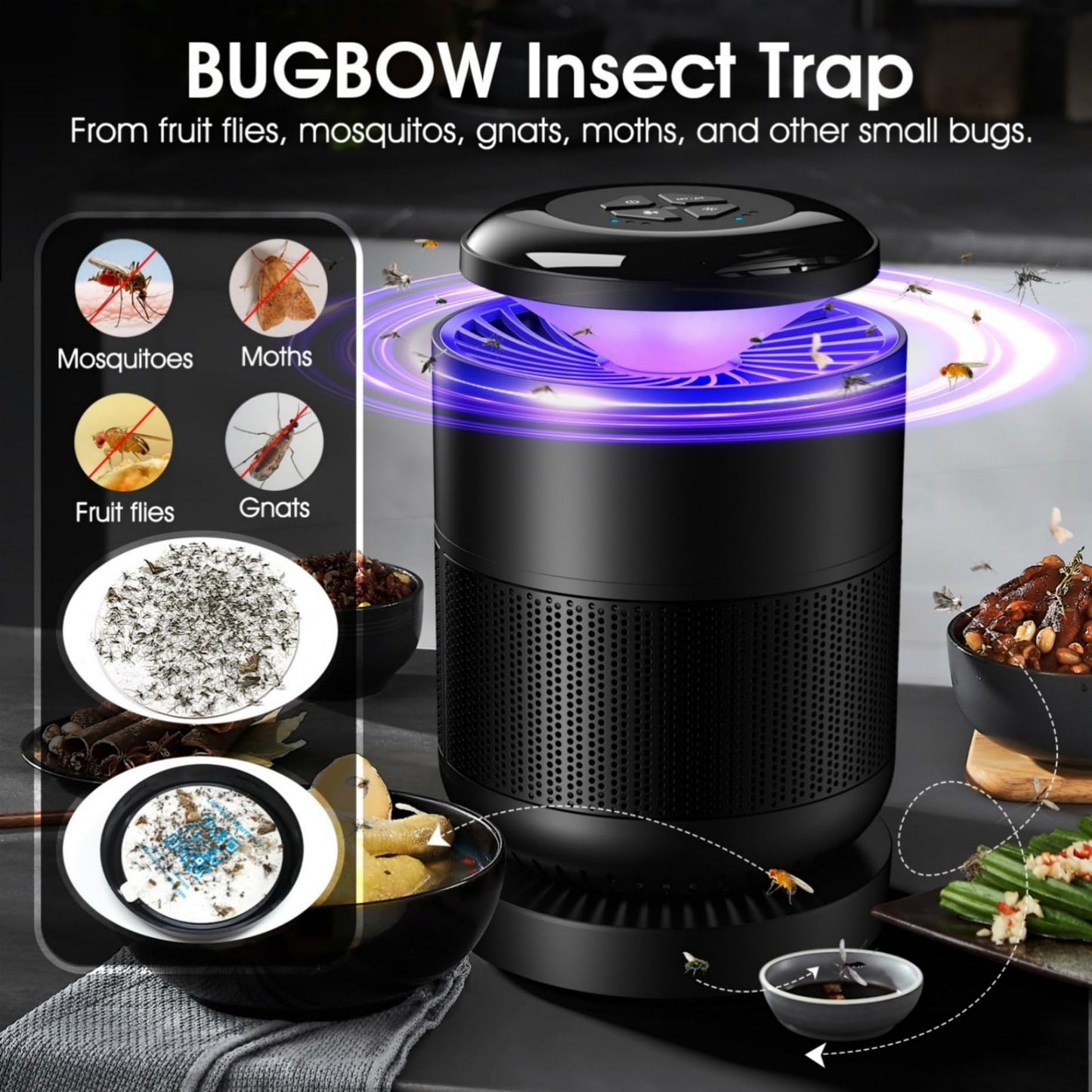 10 Pack BUGBOW Fruit Fly Traps with Light