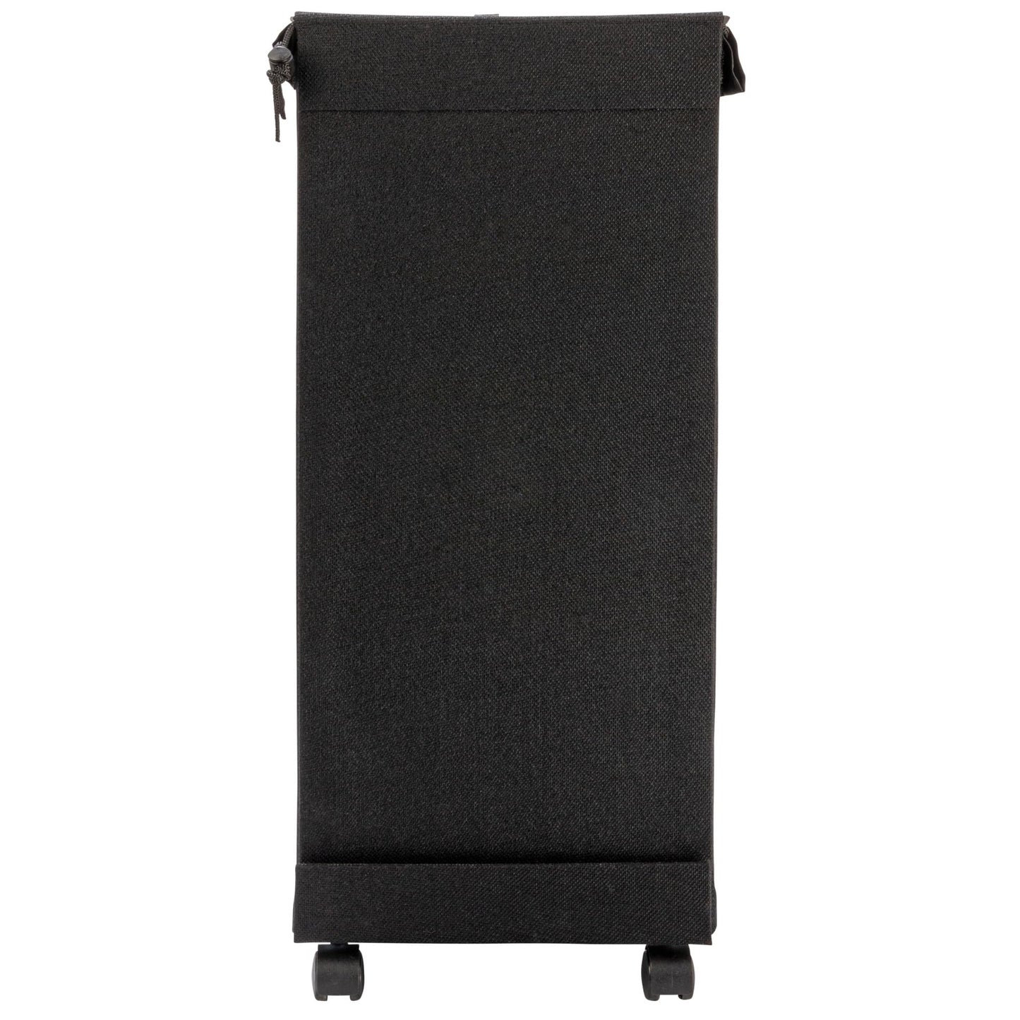 Household Essentials Narrow Collapsible Laundry Hamper with Liner and Lid, Black HE1059