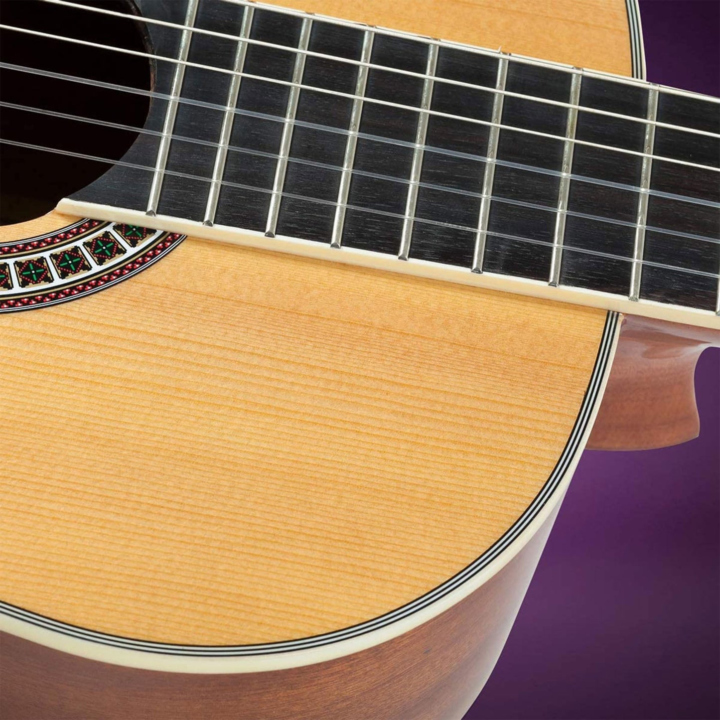 Classical Guitar with Soft Nylon Strings by Hola! Music, Full Size 39 Inch Model HG-39GLS, Natural Gloss Finish - FREE Padded Gig Bag Included