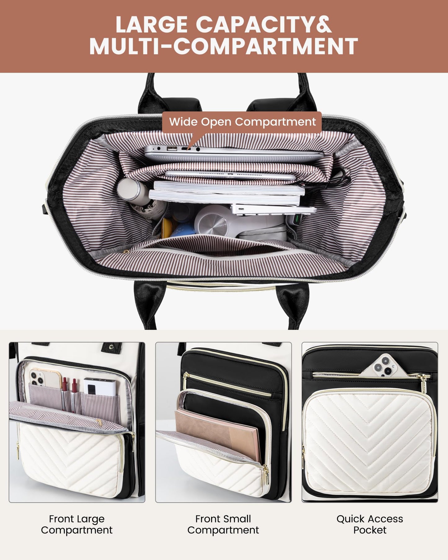 LOVEVOOK 15.6 Inch Laptop Backpack with USB Port