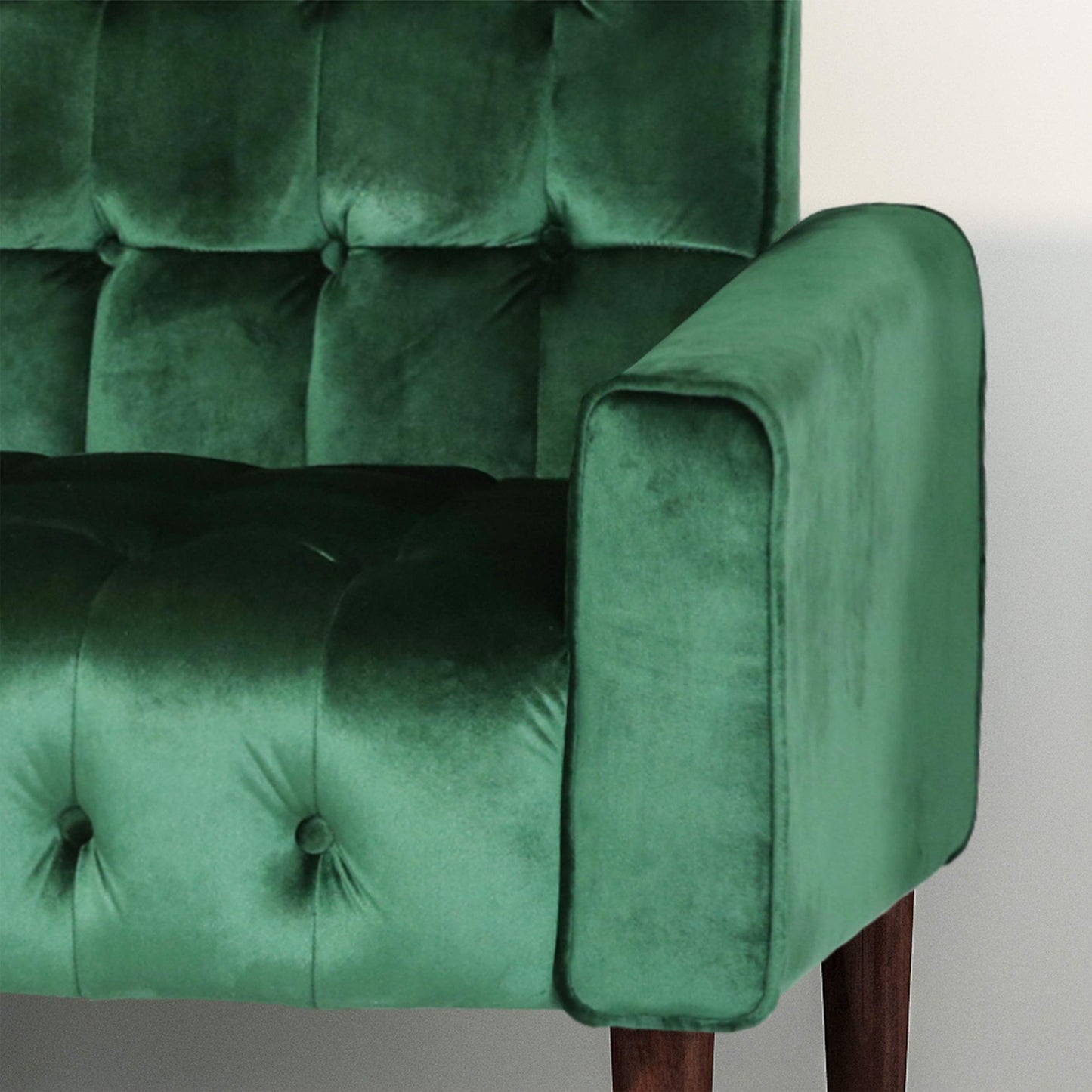 Christopher Knight Velvet Tufted Sofa, Emerald Gold