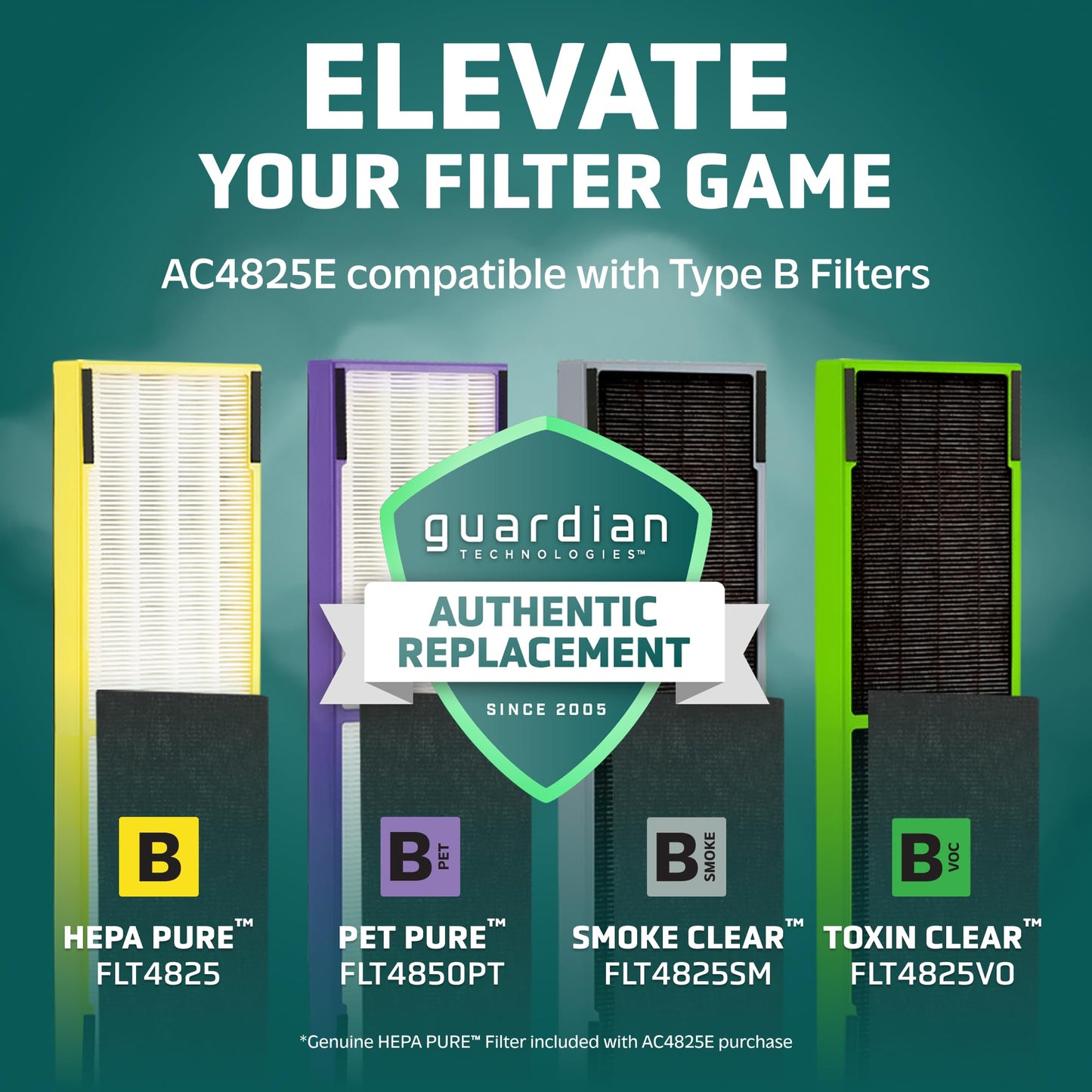 GermGuardian 4-In-1 HEPA Air Purifier for Large Rooms