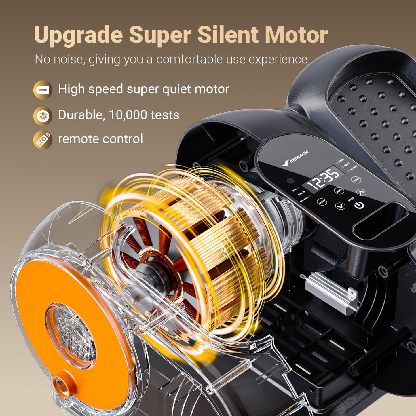 MERACH Under Desk Elliptical with Remote Control