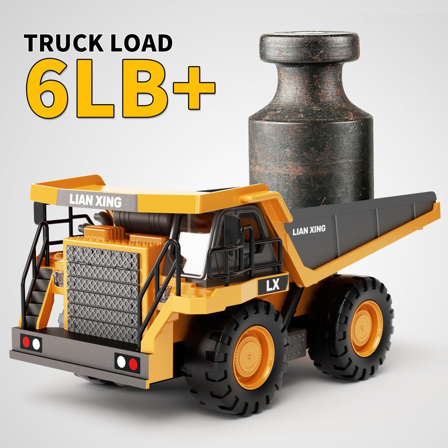Remote Control Dump Truck Toy with Lights & Sound