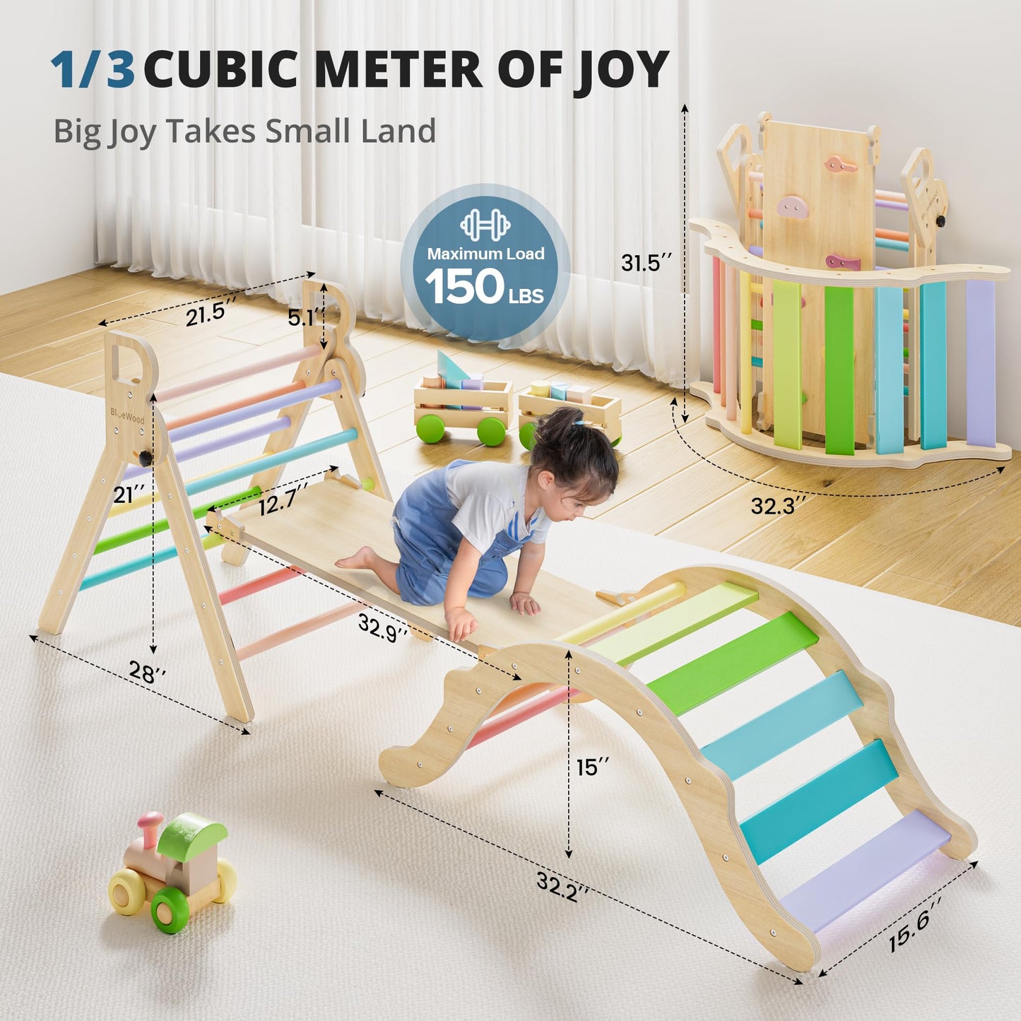 BlueWood 7-in-1 Foldable Climber for Kids