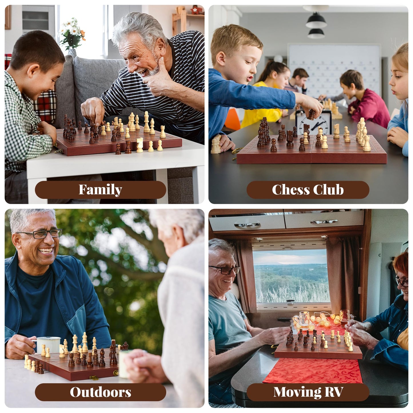Magnetic Travel Chess Set for Kids and Adults