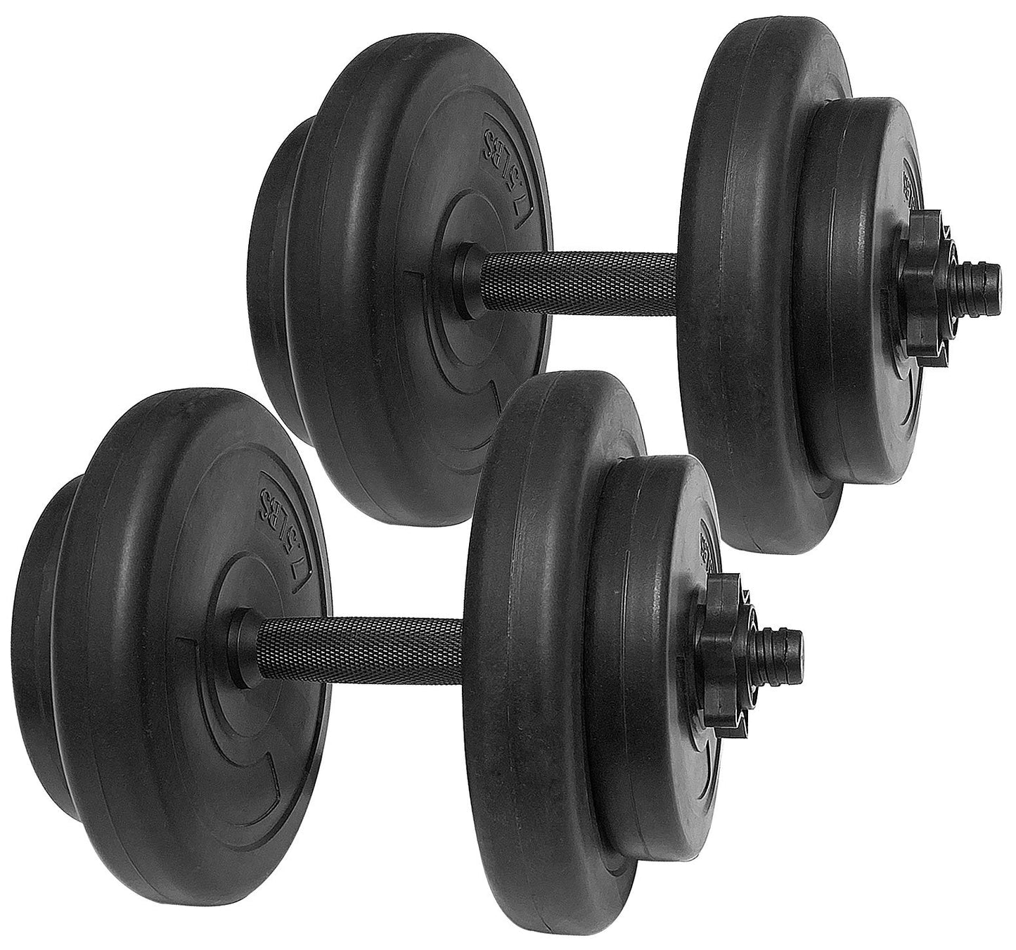 40-Pound Vinyl Dumbbell Set with Collars