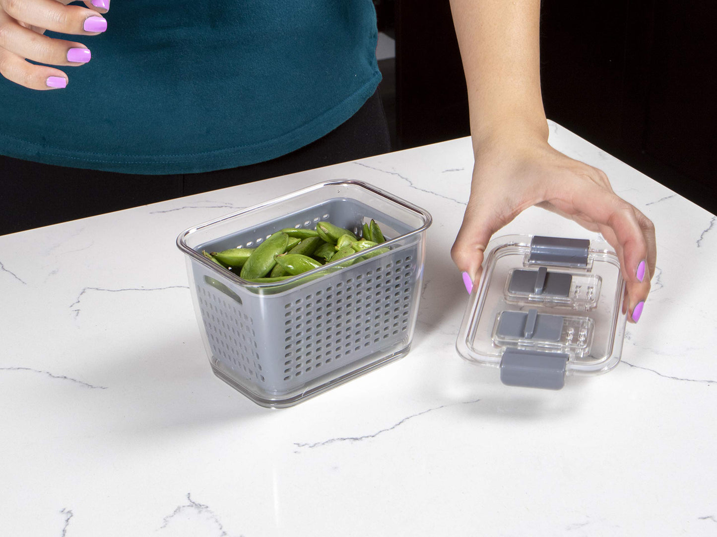 Stackable Fridge Storage Containers for Fresh Produce