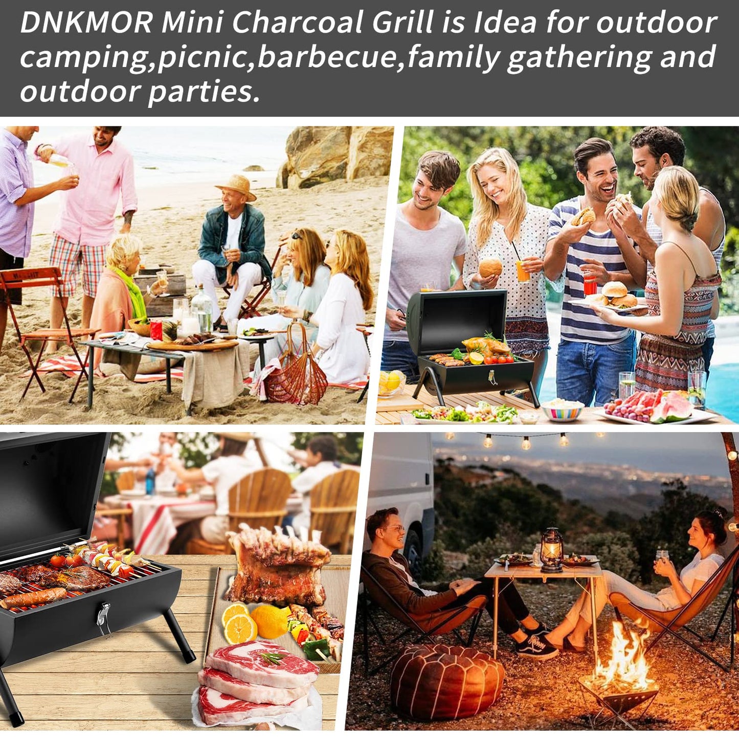 Portable Charcoal Grill for Outdoor Cooking