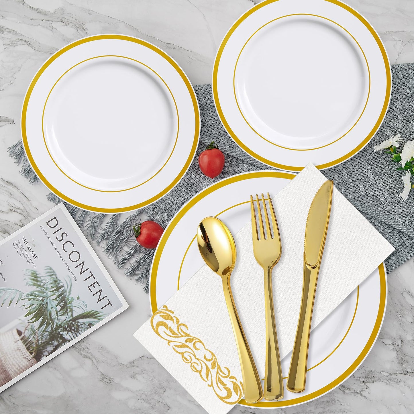 700 Count JOLLY CHEF Disposable Dinnerware Set