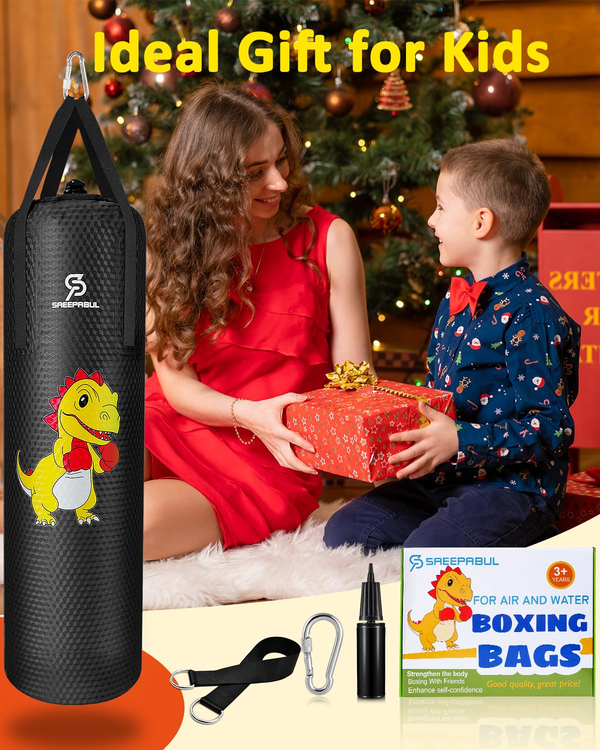 Kids Punching Bag for Boxing - Air/Water Fillable