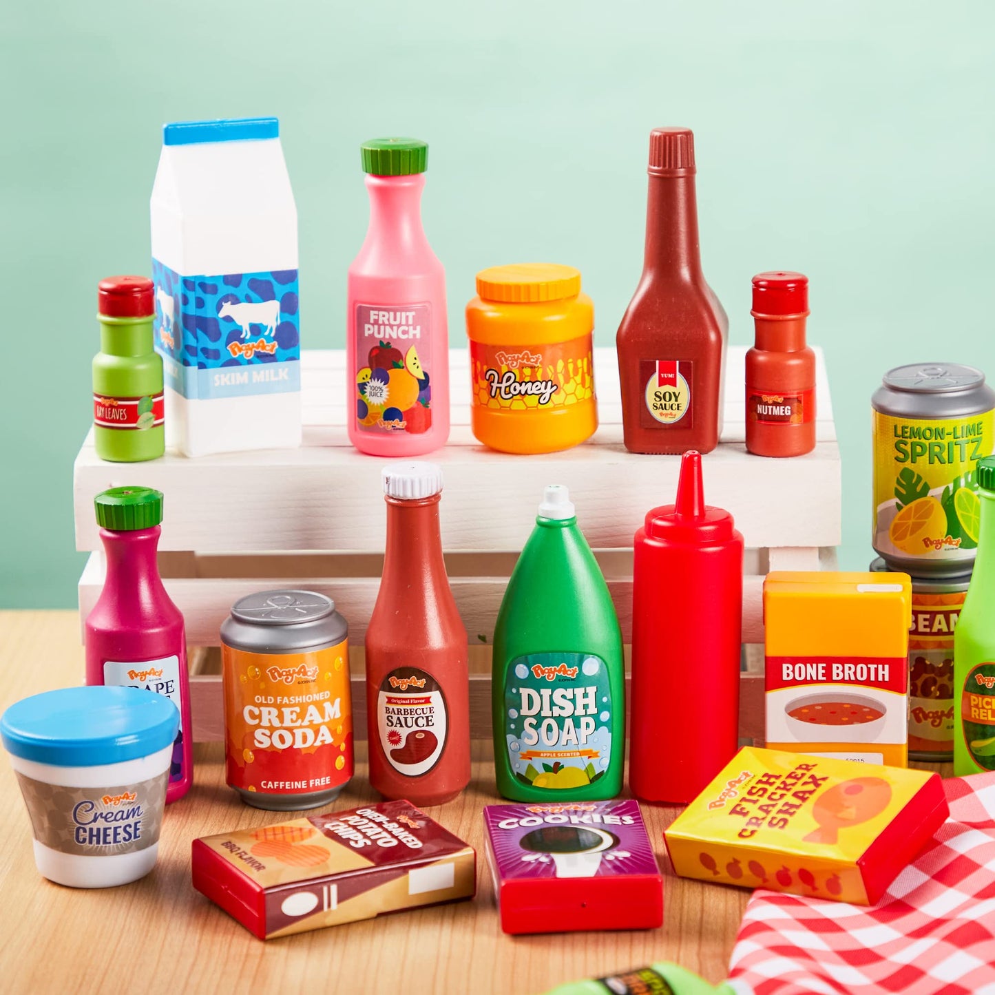 JOYIN 30Pcs Play Food Grocery Set for Kids