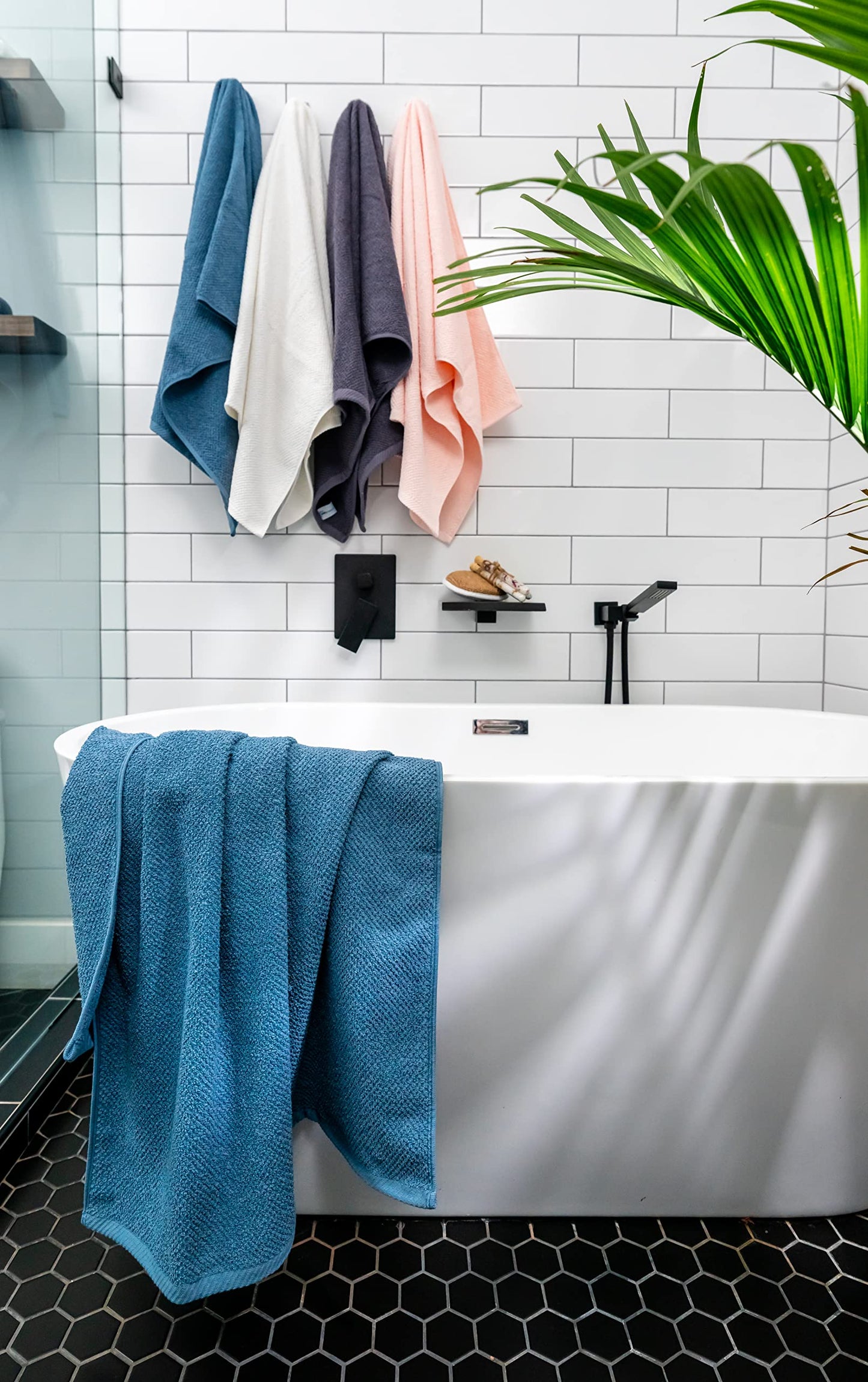 6-Piece Simpli-Magic Textured Bath Towel Set