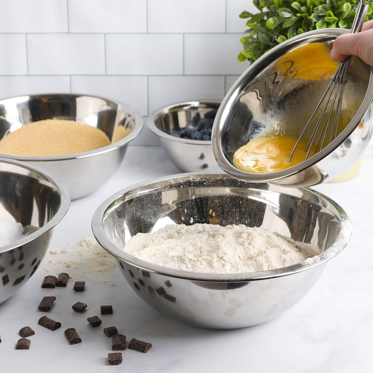 5-Piece Stainless Steel Mixing Bowl Set
