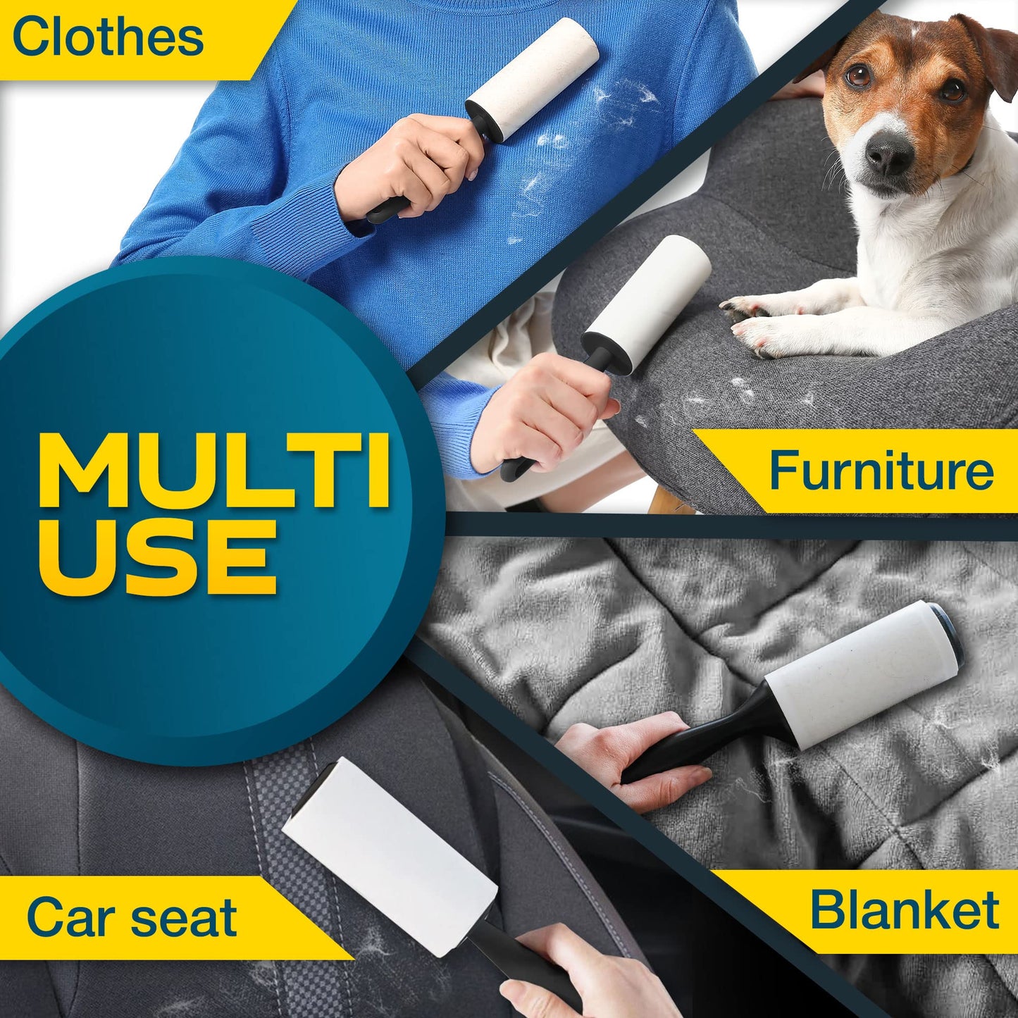 Lint Rollers for Pet Hair - 5 Large Pack