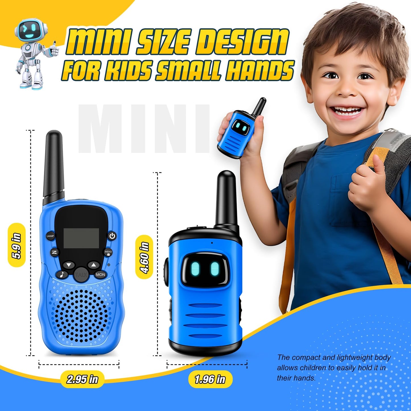 2 Pack Kids Walkie Talkies for Outdoor Fun
