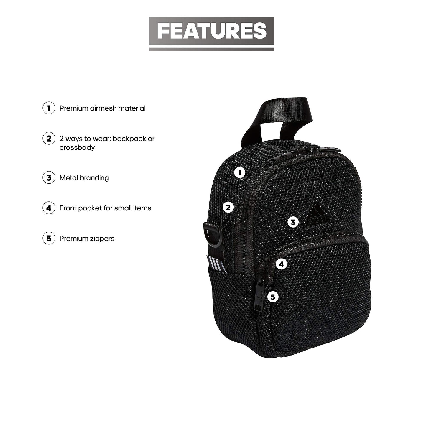 adidas Convertible Mini Backpack-Crossbody Bag