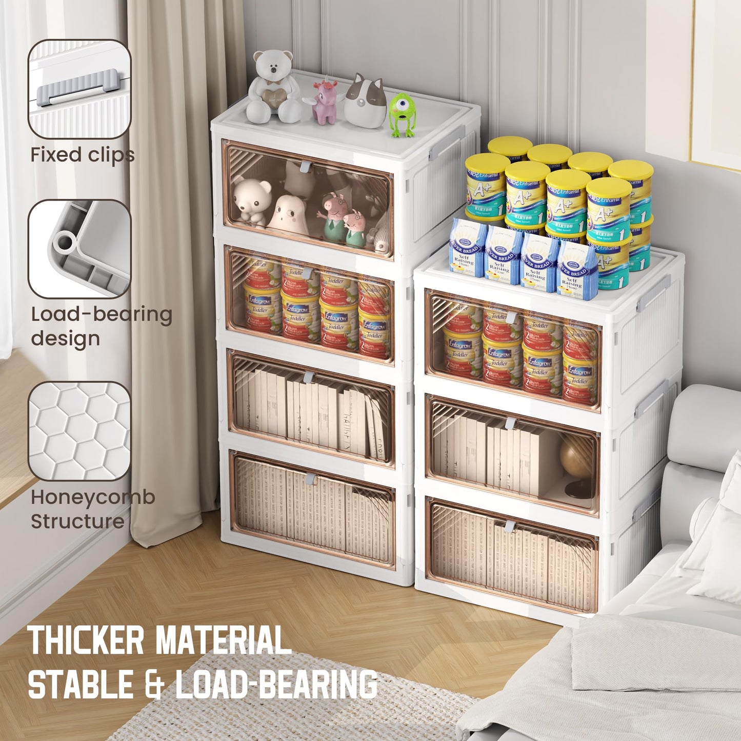 144 Quart AHEONLAR Storage Bins with Lids