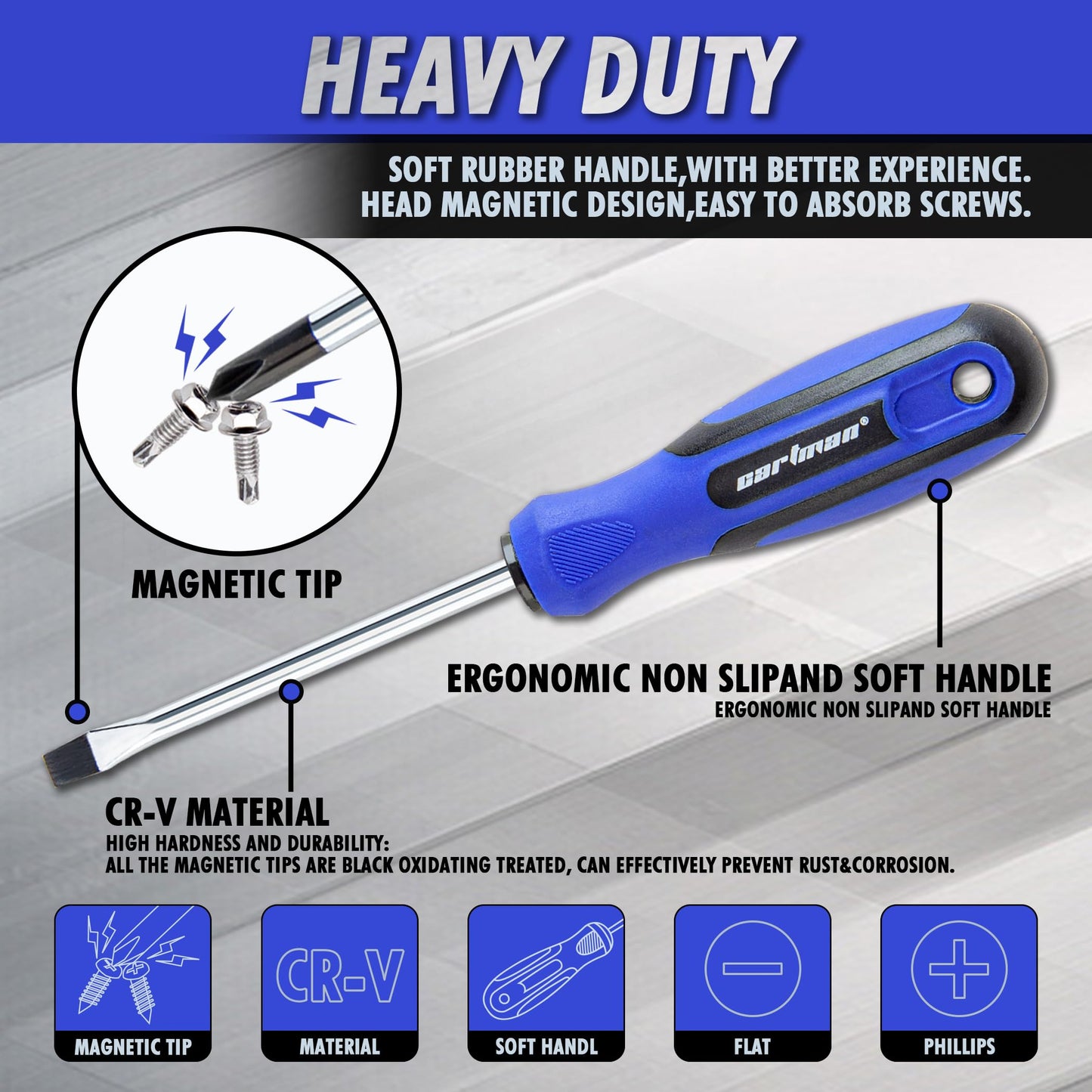 CARTMAN 12-Piece Magnetic Screwdriver Set