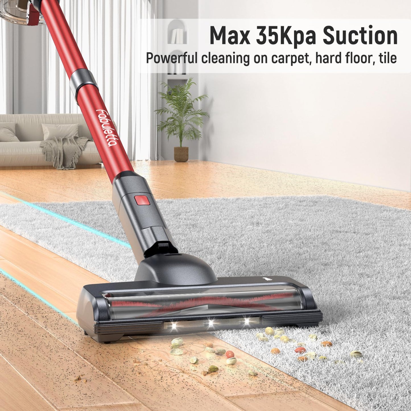 6 in 1 Cordless Vacuum Cleaner with LED Display