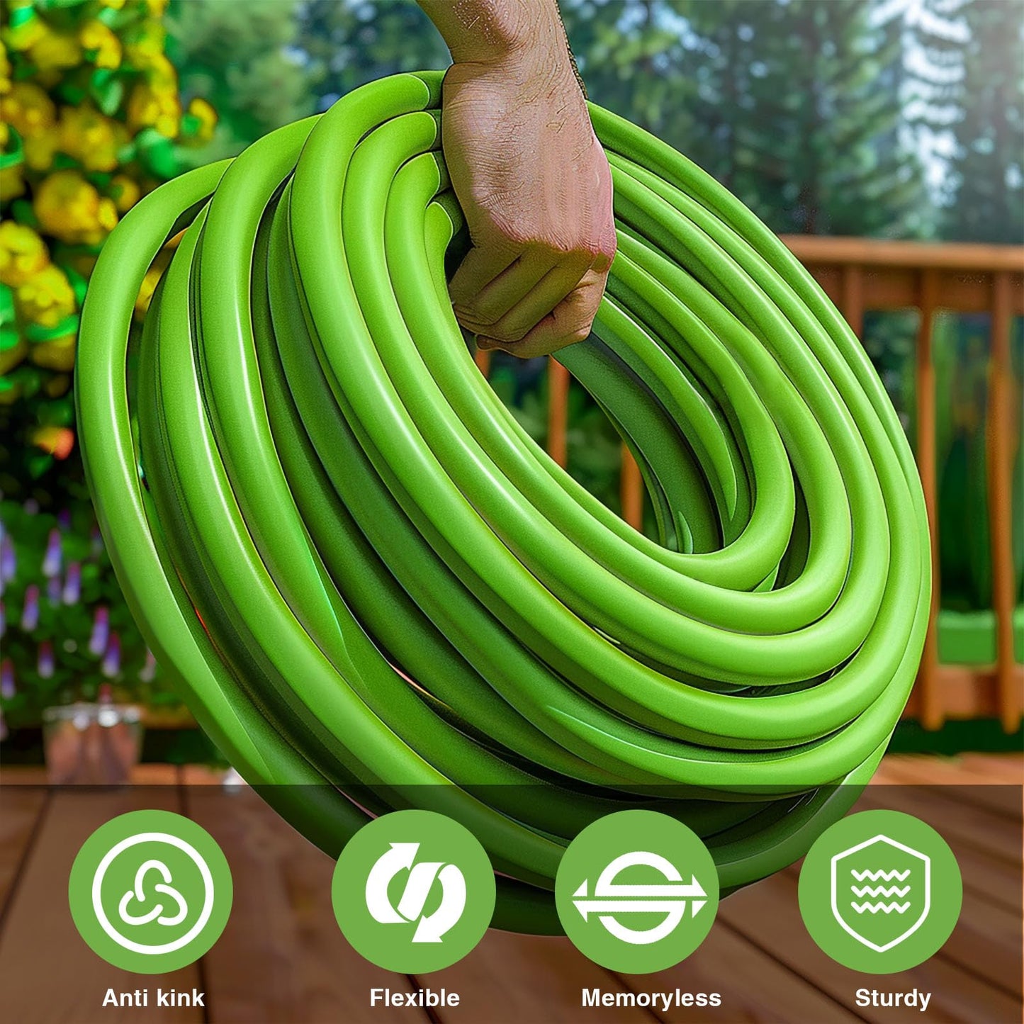 25ft Heavy Duty Leak Proof Garden Hose