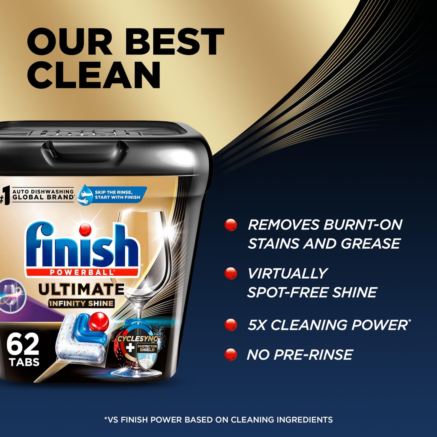 Finish Dishwasher Pods with CycleSync Technology, 62 Count