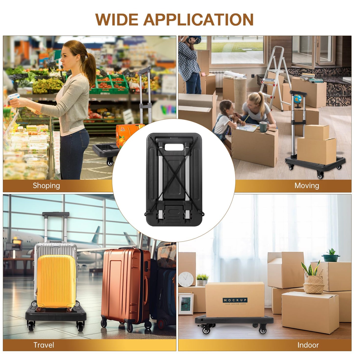 Heavy Duty Folding Hand Truck with Wheels