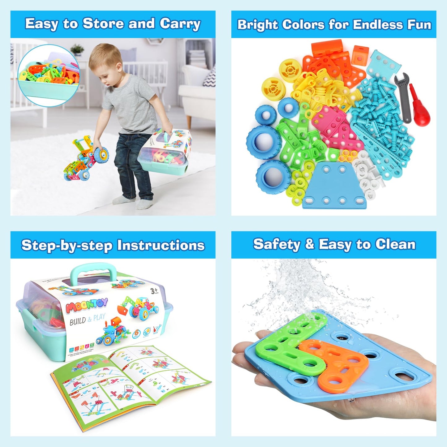 118pcs MOONTOY STEM Building Toys for Kids