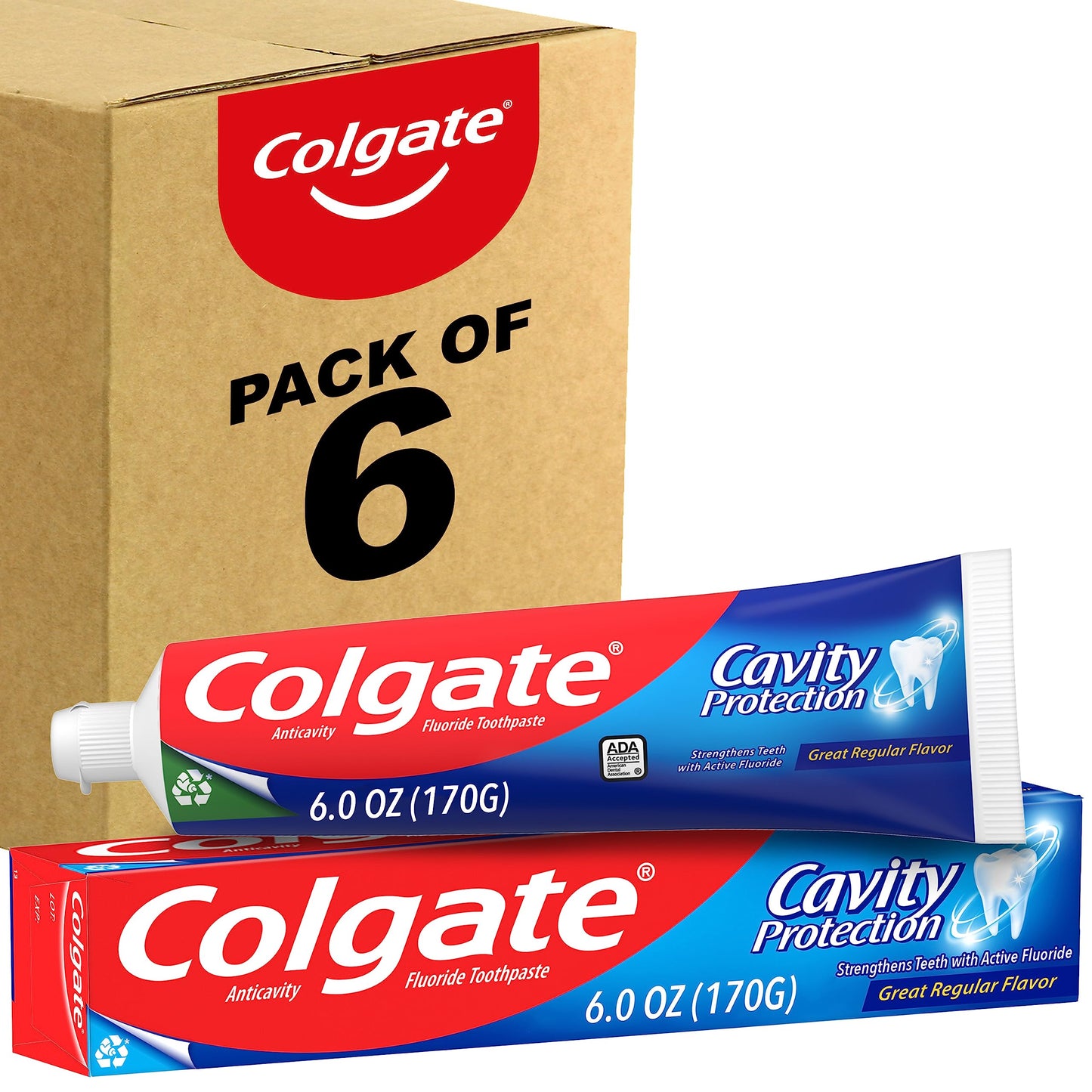 6 Pack Colgate Cavity Protection Toothpaste