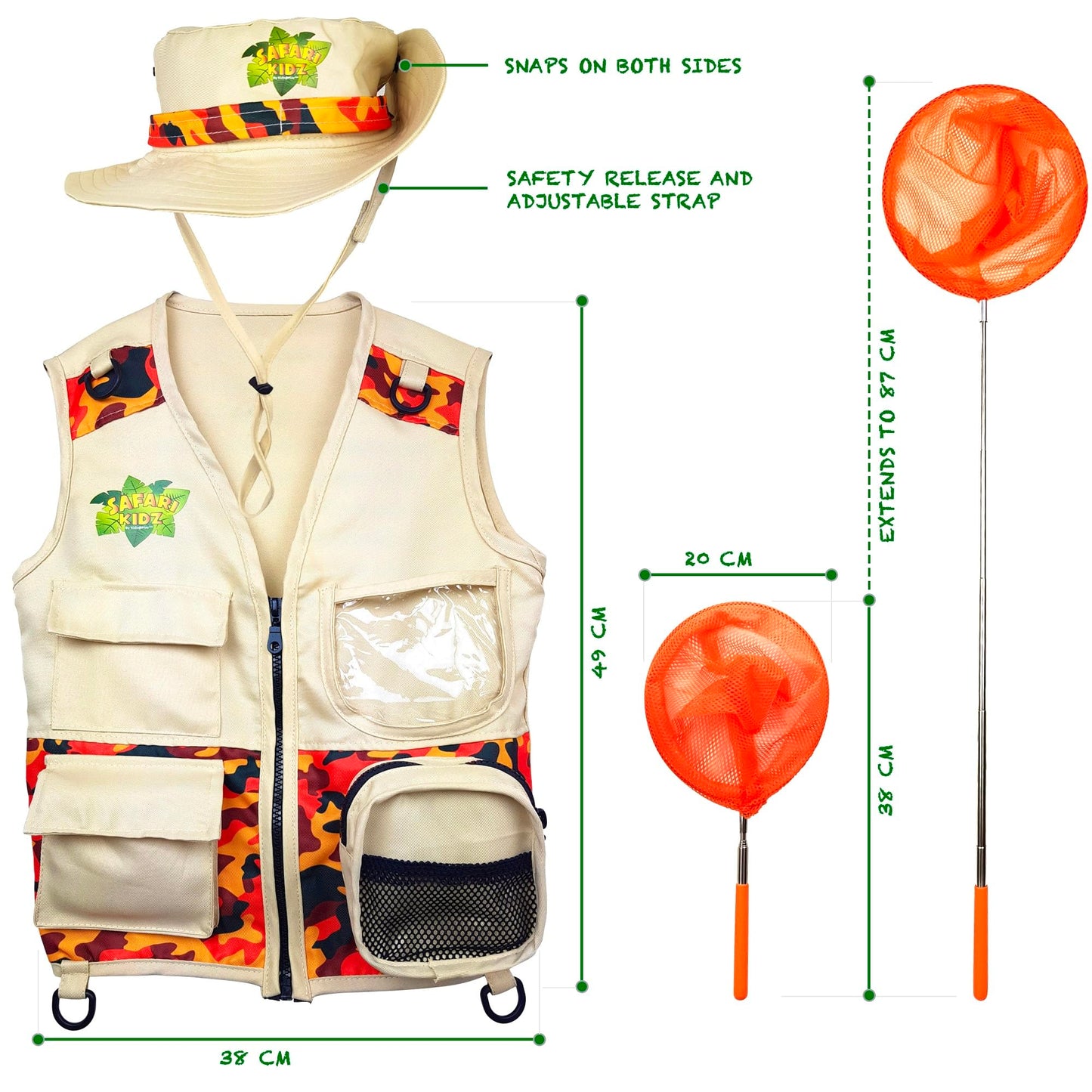Kidz@Play Bug Hunting Kit with Binoculars & Tools