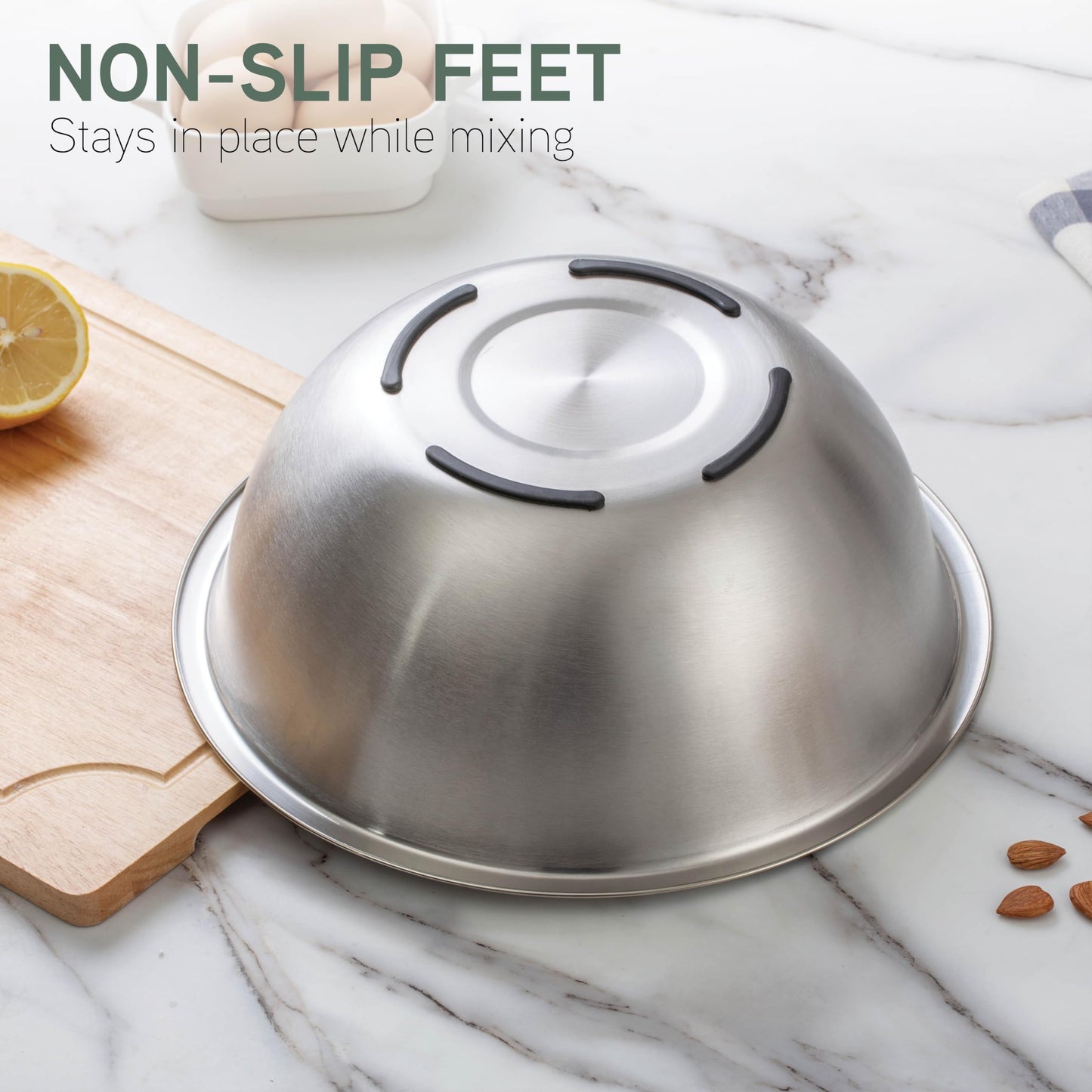 COOK WITH COLOR 6-Piece Stainless Steel Mixing Bowls