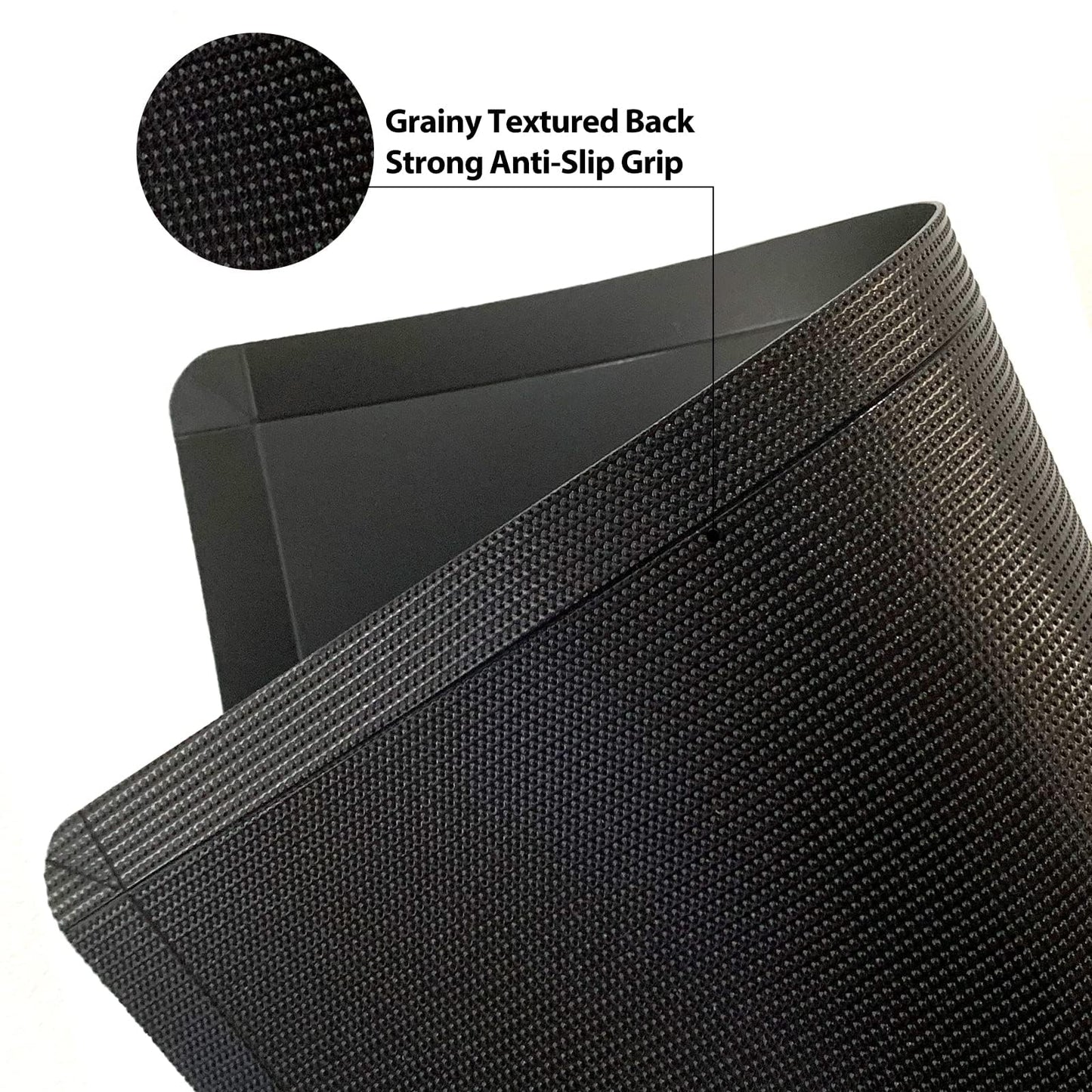 WK Extra Thick Foldable Cutting Boards with Lip, Flexible Plastic Cutting Board Mats for Kitchen, Black Cutting Boards for Meat, Nonslip Cutting Mats, BPA Free, Dishwasher Safe, Set of 3