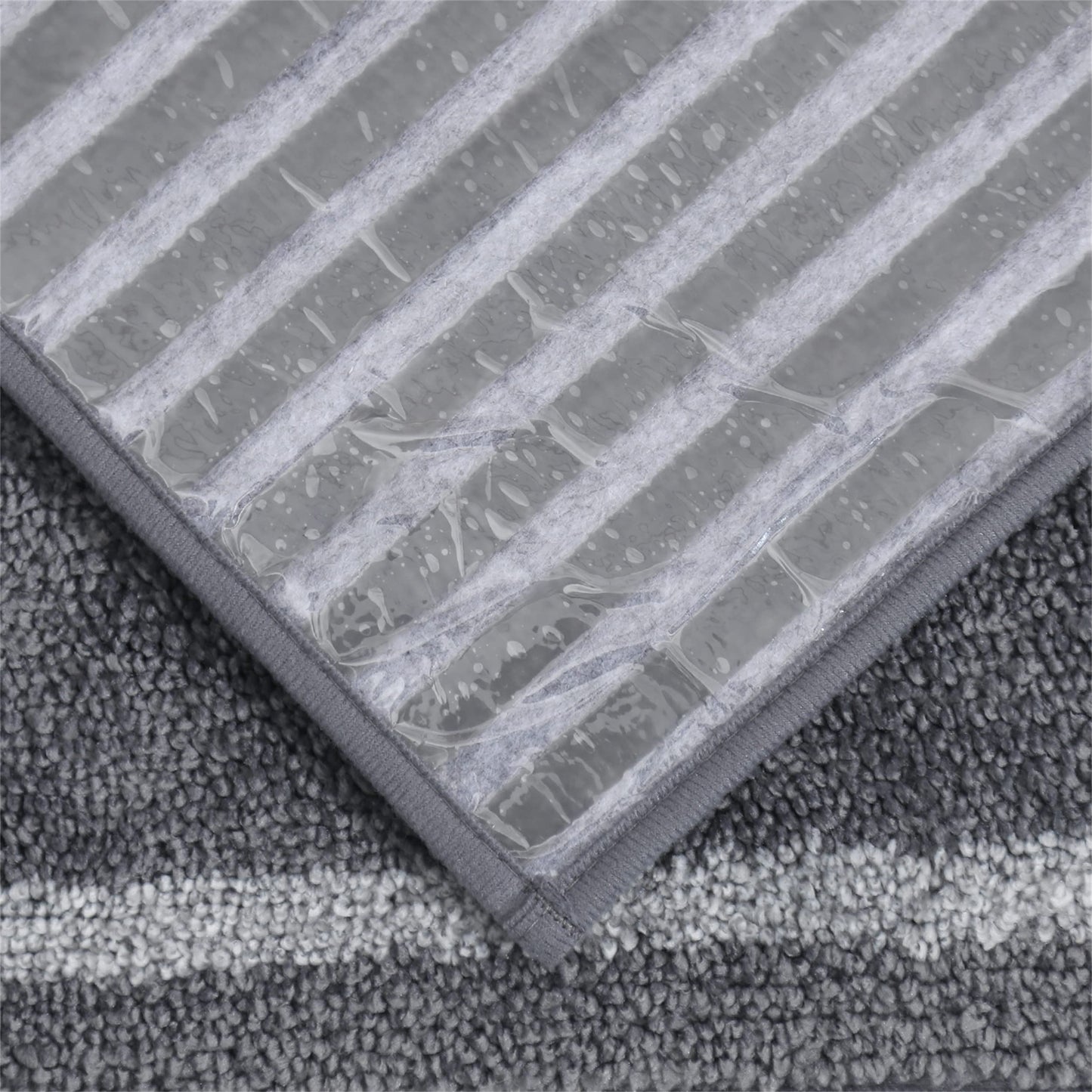 COSY HOMEER Soft Stair Treads Non-Slip Carpet Mat 28inX9in Indoor Stair Runners for Wooden Steps,Stair Rugs for Kids and Dogs, 100% Polyester TPE Backing 10pcs,Grey,Square