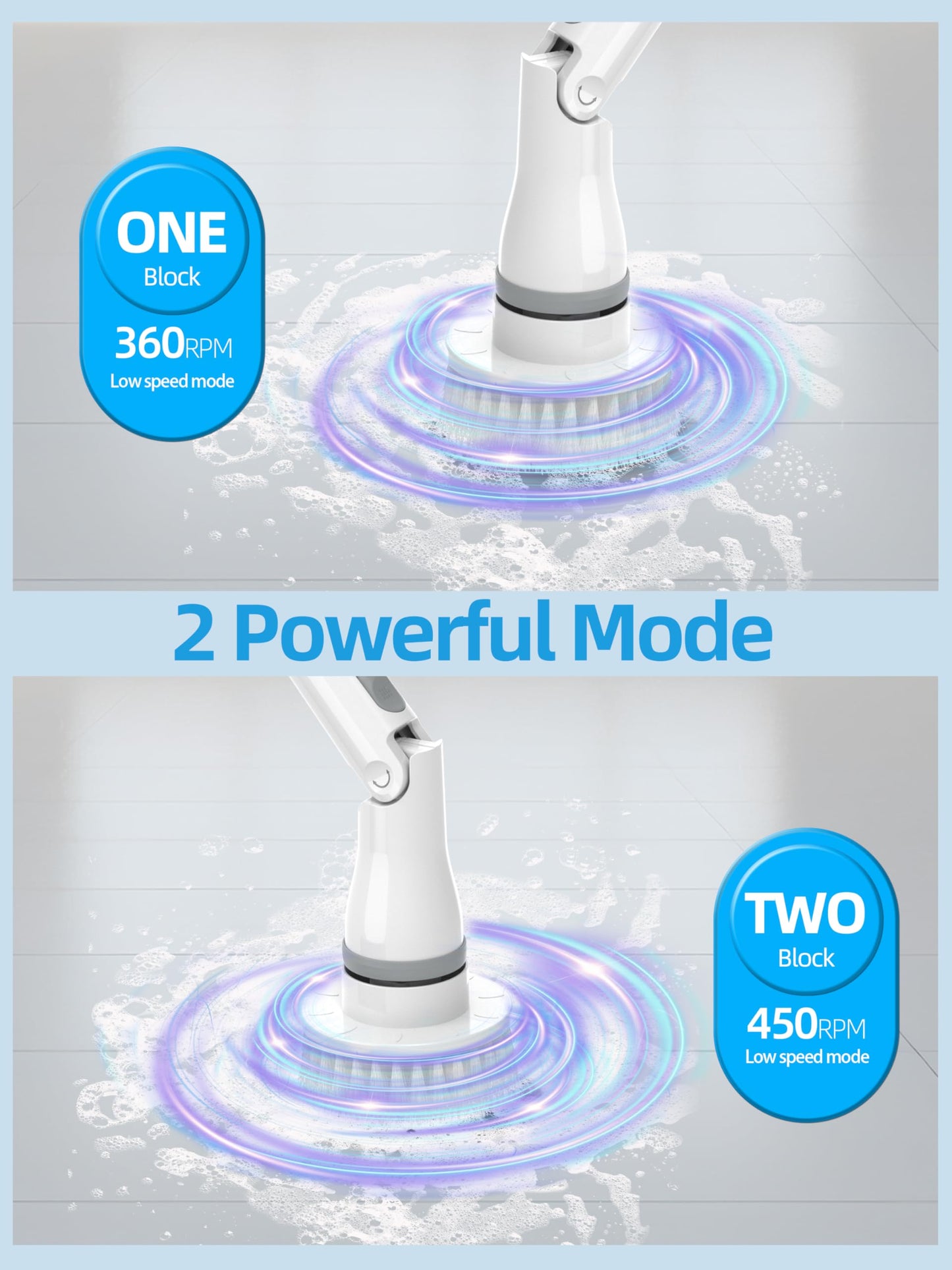 Cordless Electric Spin Scrubber with 6 Brush Heads