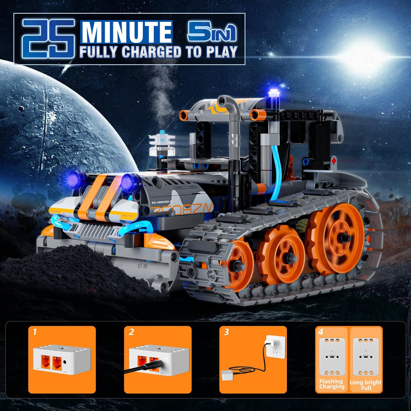 552 Pcs 5-in-1 Remote Controlled STEM Building Toys Set