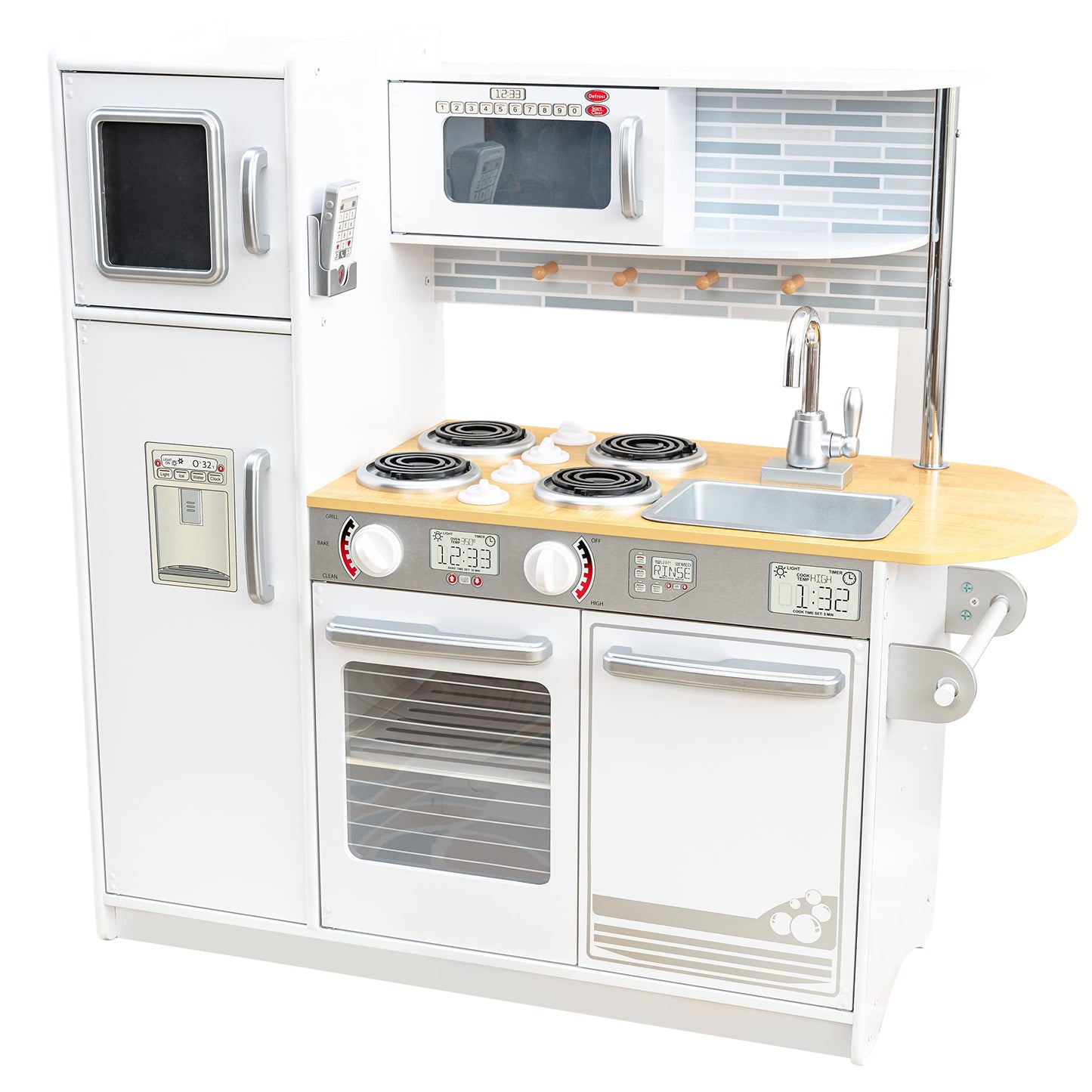 KidKraft White Wooden Play Kitchen with Accessories