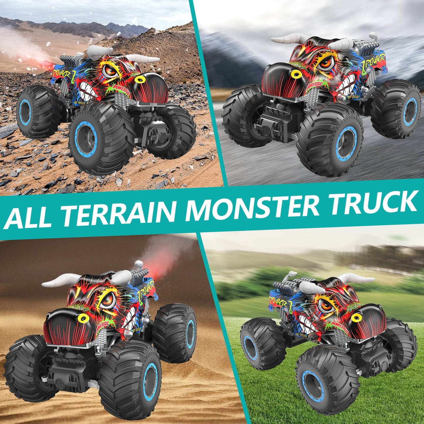 Remote Control Monster Truck with Music & Lights