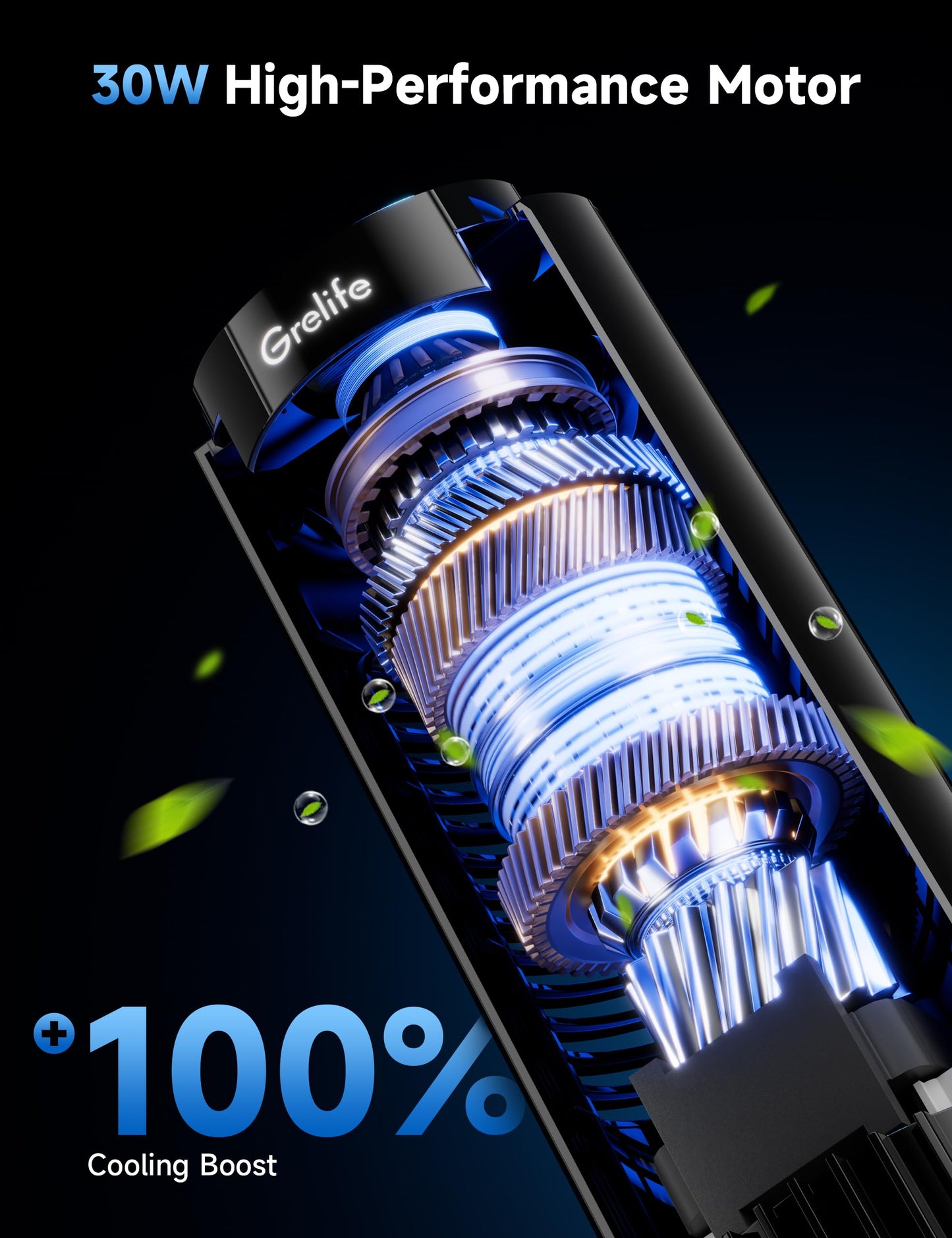 Grelife 13" Bladeless Tower Fan with Remote