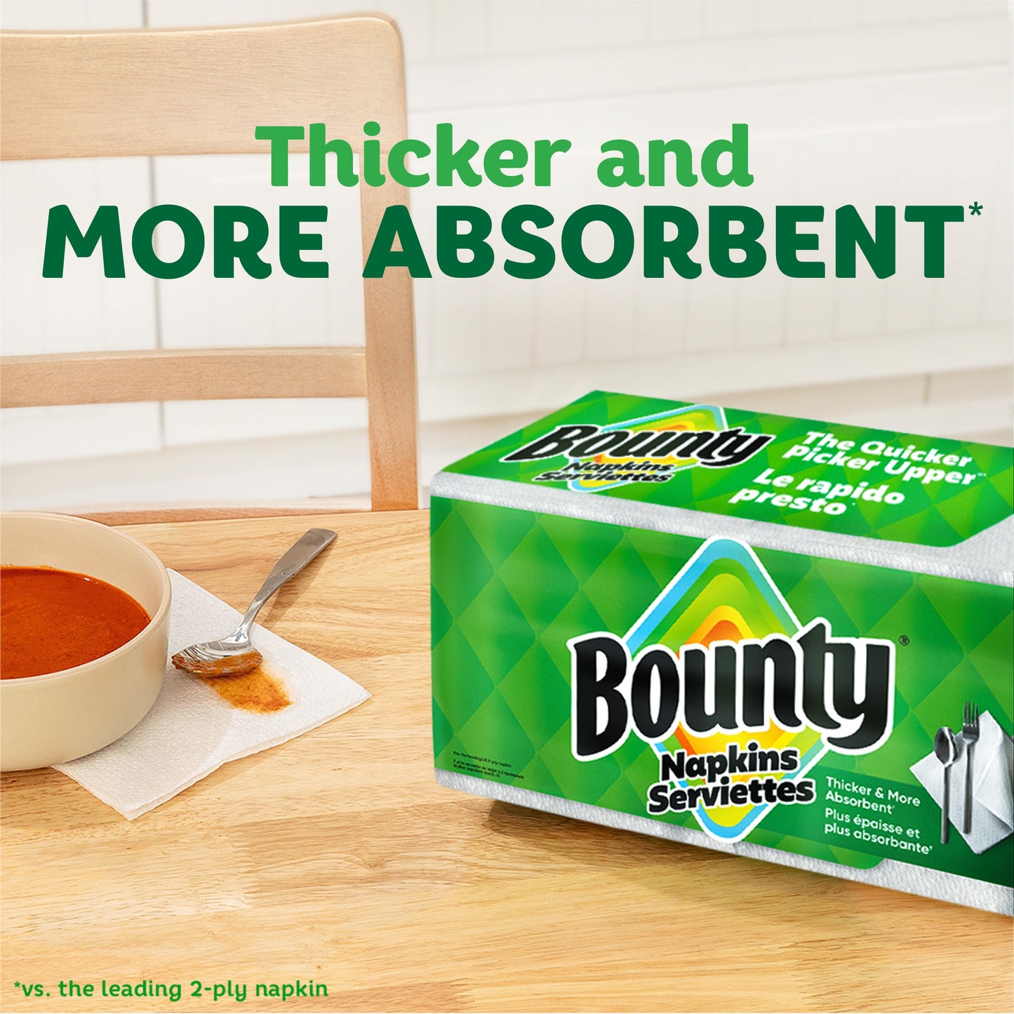 Bounty White Paper Napkins, 200 Count