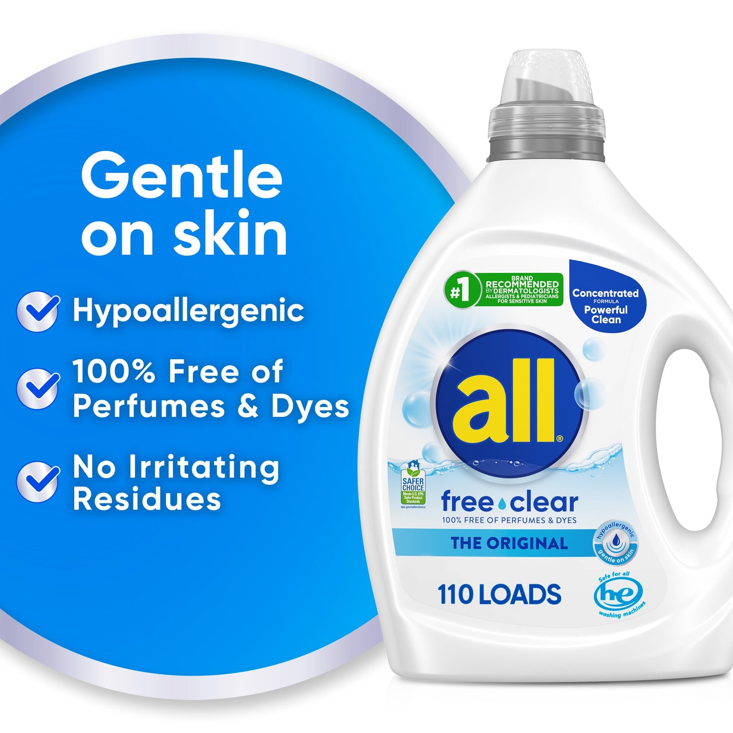 82.5oz all Free Clear Liquid Laundry Detergent